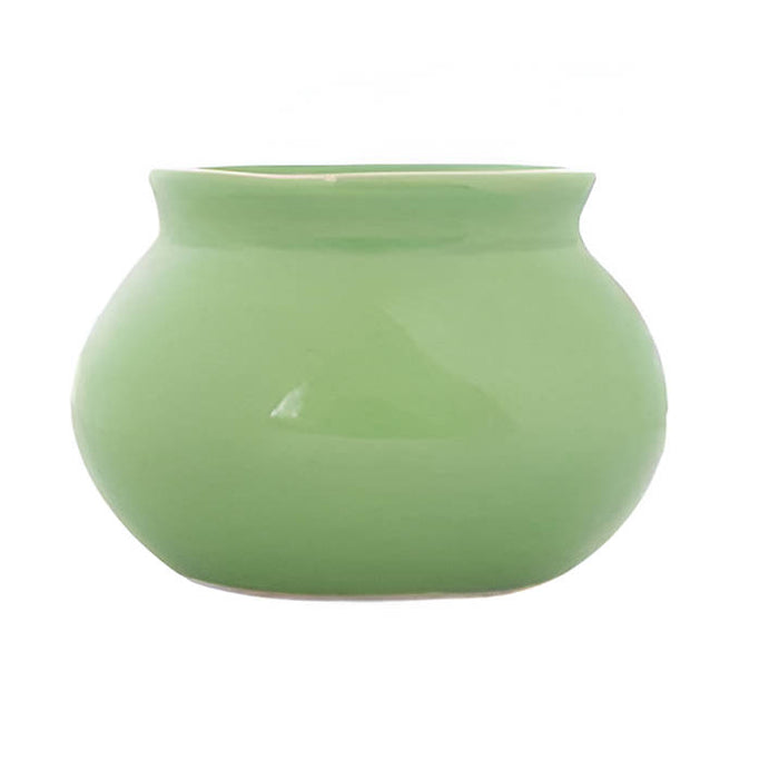 Green Handi Shape Ceramic Pot