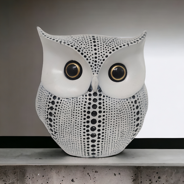 White Owl Resin Showpiece