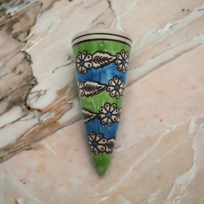 Wall Hanging Cone  Ceramic Pot