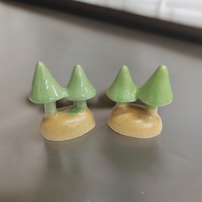 Tree pair Ceramic Miniature