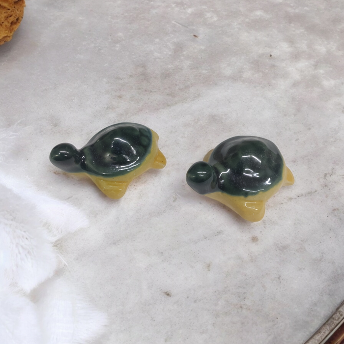 Turtle ceramic pair Miniature