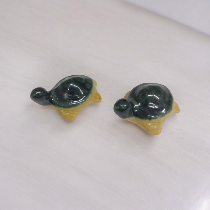 Turtle ceramic pair Miniature