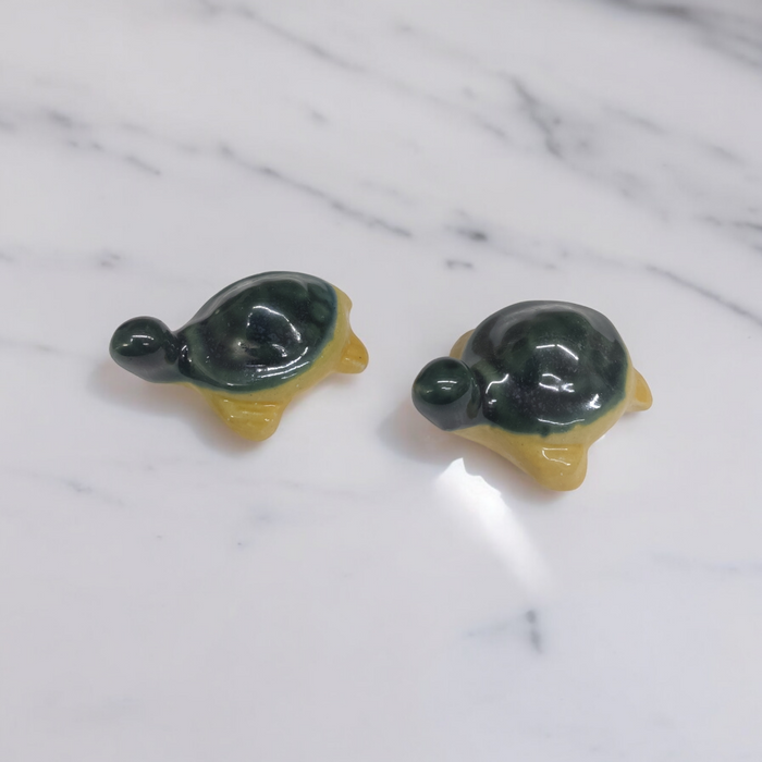 Turtle ceramic pair Miniature