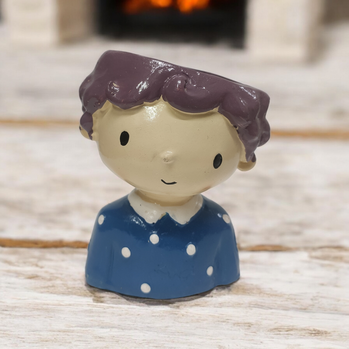 Cute blue Resin boy planter