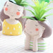 Day Dreaming Girl Resin Succulent Pot - Plant N Pots