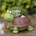 Green Cute Tortoise Resin Succulent Pot - Plant N Pots
