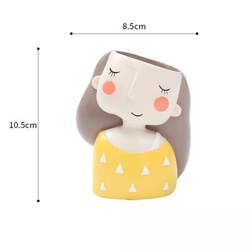Relaxed Girl Resin Succulent Pot - Plant N Pots