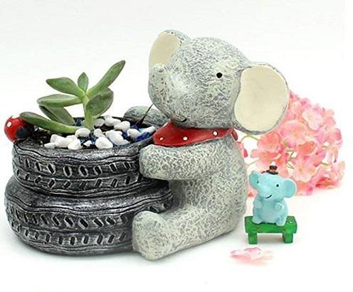Baby Elephant Resin Succulent Pot - Plant N Pots