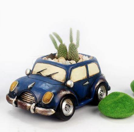 Blue Car Resin Succulent Pot - Plant N Pots