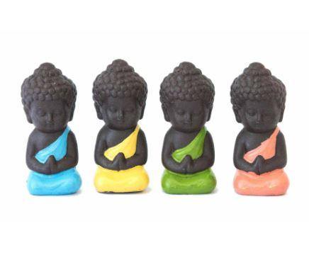 Buddha Resin Miniature Set of 4 (Brown) - Plant N Pots