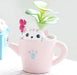 Cute Kitty in Cup Resin Succulent Pot - Plant N Pots