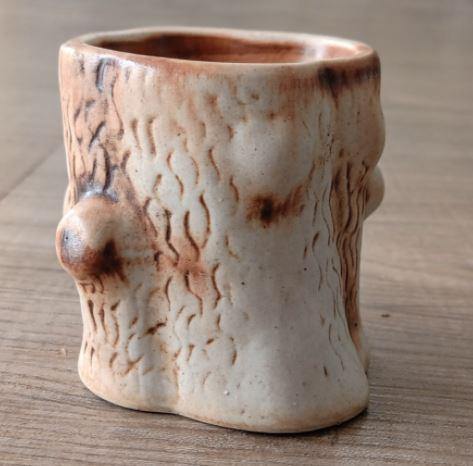 Tree Trunk Drum Ceramic Pot - Plant N Pots