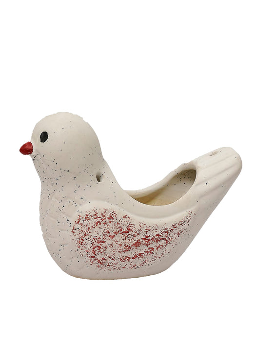 White Bird Ceramic Pot