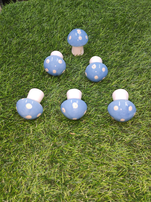 Mashroom ceramic Miniature( Blue)