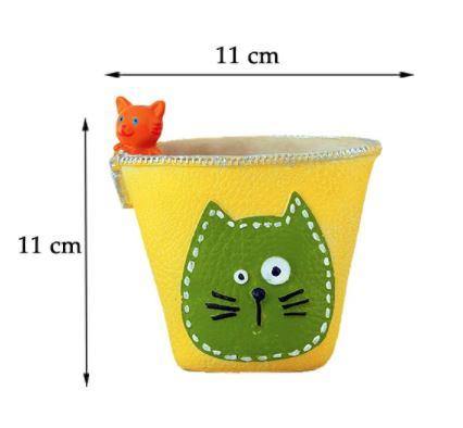 Kitty Peeking From Bag Resin Succulent Pot - Plant N Pots