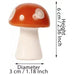 Miniature Ceramic Mushroom  (Red) - Plant N Pots